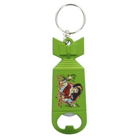 DC Bombshells Harley Quinn Metal Keychain Bottle Opener new